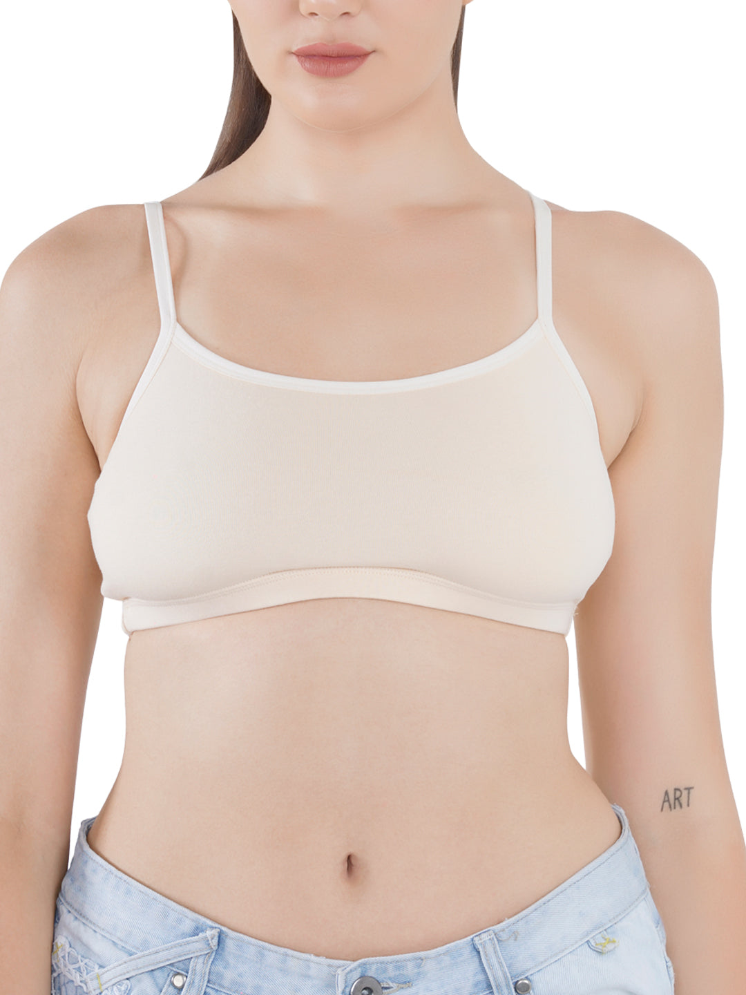 Eve's Beauty Girls Beginners Bra | Pack of 2 | Cotton Stretch Fabric | Adjustable Straps