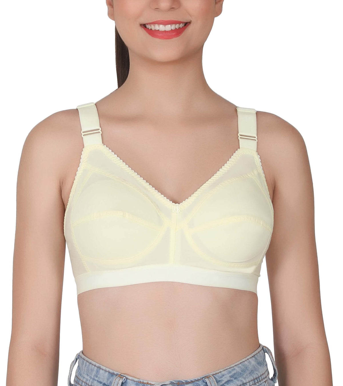 Eve's Beauty Womens Full Coverage Non Padded/Non Wired Bra.(Pack of 2) Eves Beauty