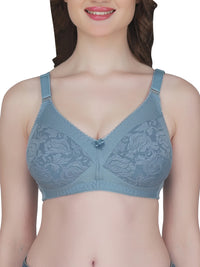 Eve's Beauty Womens Full Coverage Non Wired Everyday Bra with Lace