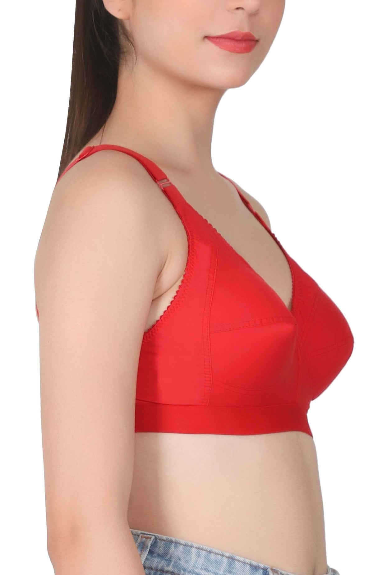 Eve's Beauty Womens Full Coverage Non Padded/Non Wired Bra.(Pack of 2) Eves Beauty