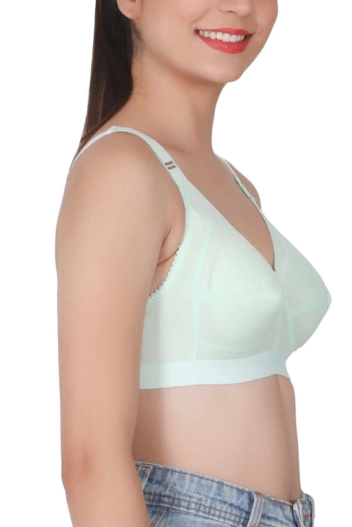 Eve's Beauty Womens Full Coverage Non Padded/Non Wired Bra.(Pack of 2) Eves Beauty