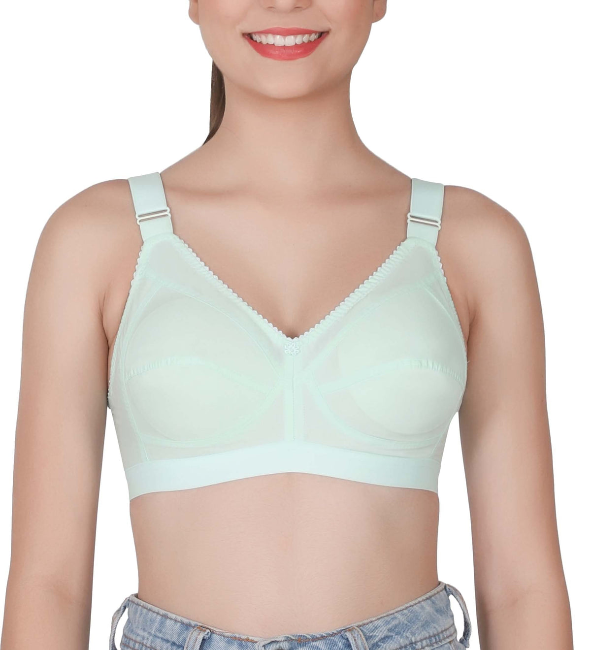 Eve's Beauty Womens Full Coverage Non Padded/Non Wired Bra.(Pack of 2) Eves Beauty
