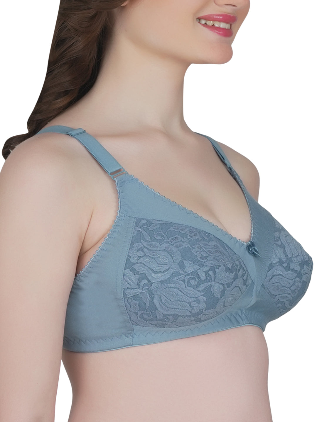 Eve's Beauty Womens Full Coverage Non Wired Everyday Bra with Lace