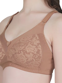 Eve's Beauty Womens Full Coverage Non Wired Everyday Bra with Lace
