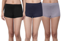 Eve's Beauty Women's Boyshorts | Cotton Spandex Blend Fabric | All Day Comfort | Pack of 3
