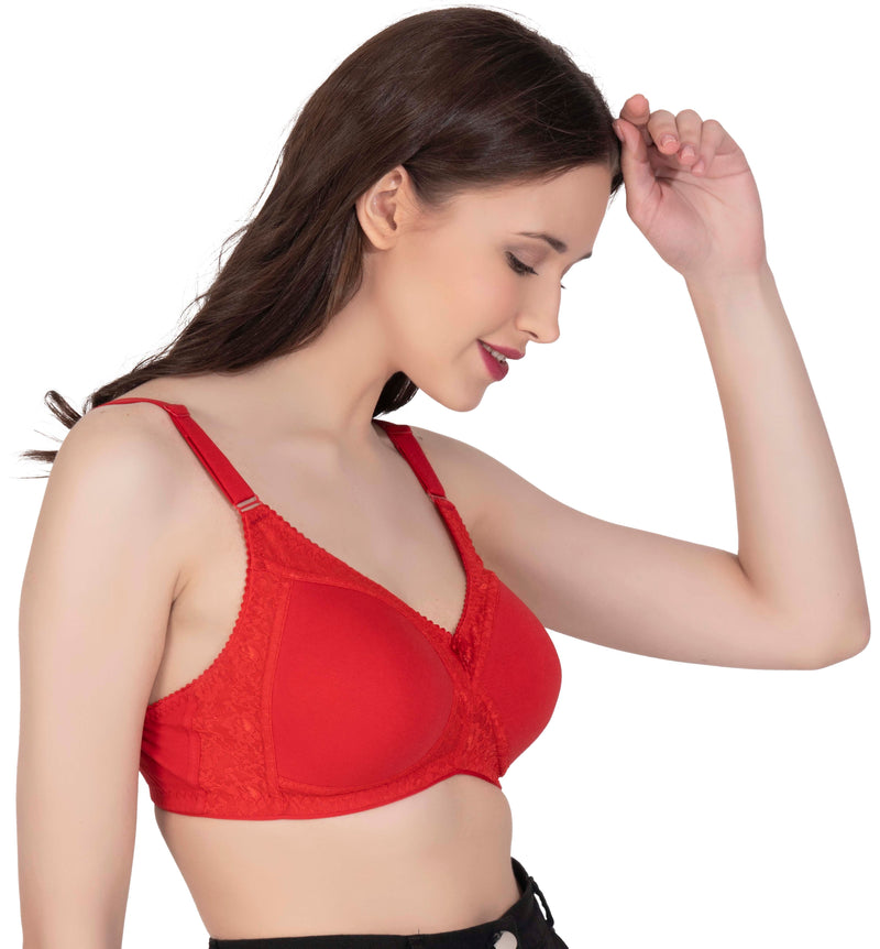 LacyLuxe Seamless Padded Bra Women Full Coverage Lightly Padded Bra Eves Beauty