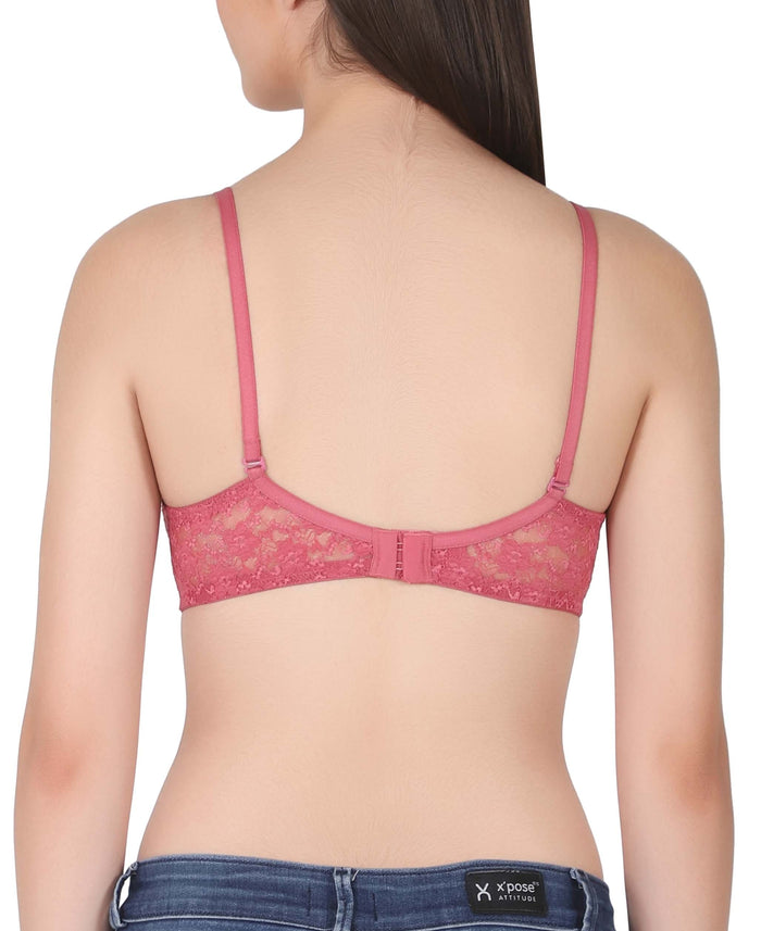 LacyLuxe Women's Seamless Padded Lace Bra/Non Wired. Eves Beauty