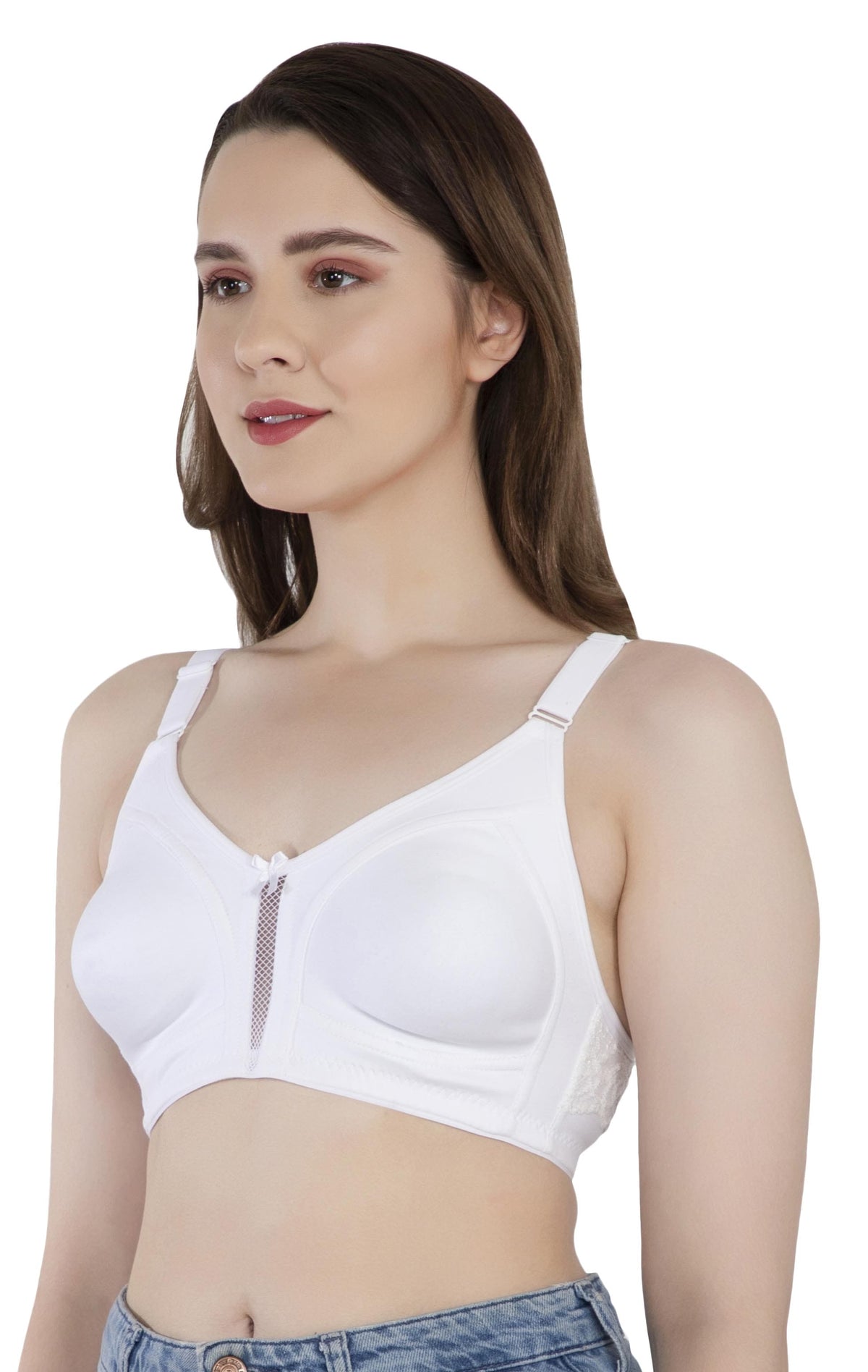 LacyLuxe Women Wirefree Seamless Non Padded Full Coverage Bra Eves Beauty