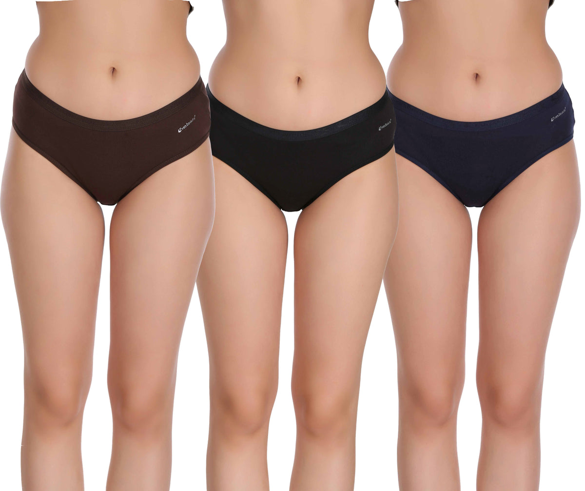 Eve's Beauty Women Hipster Multicolor Panty Pack of 3