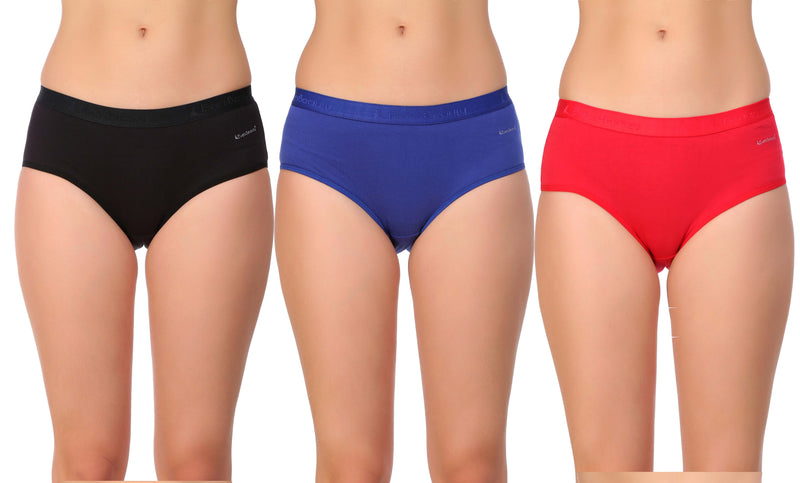 Eve's Beauty Women Hipster Multicolor Panty (Pack of 3)