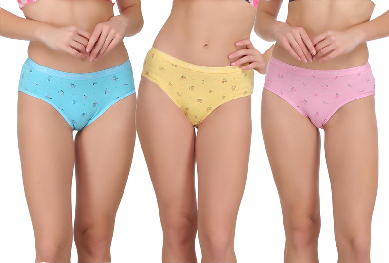 Eve's Beauty Women Hipster Multicolor Panty | Pack 3 Eves Beauty