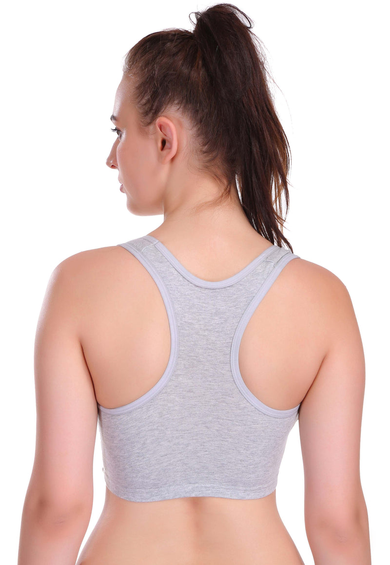 Buy Pretty Choice Women Sports Lightly Padded Bra (Grey, Free Size) at