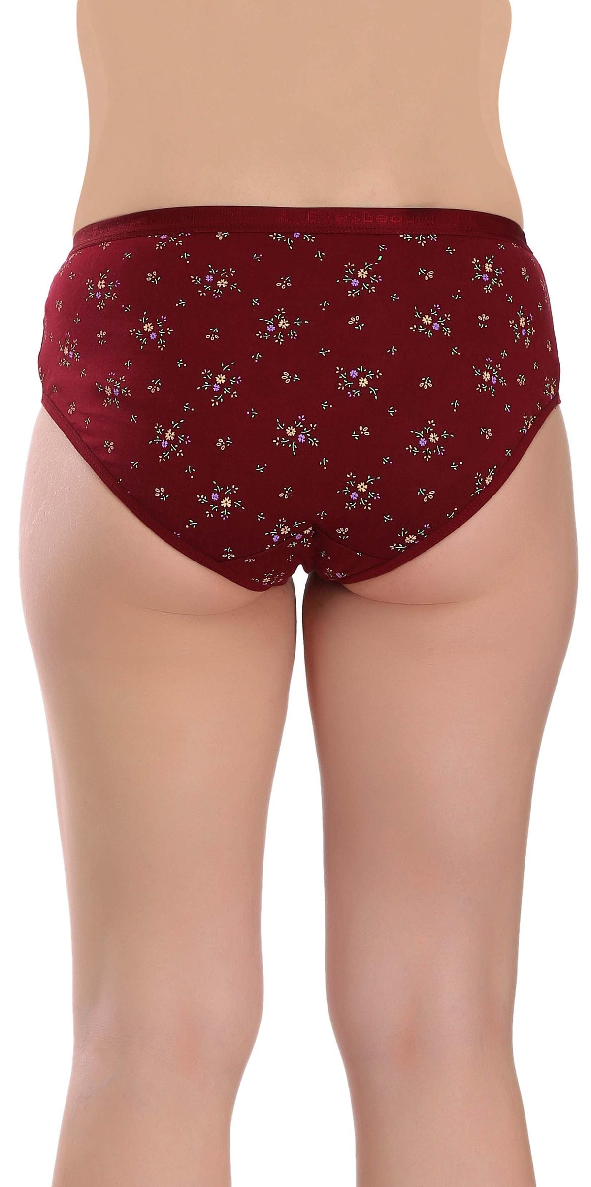 MAROON Multicolor Cotton Blend High Rise Pack of 3 Women's Hipster
