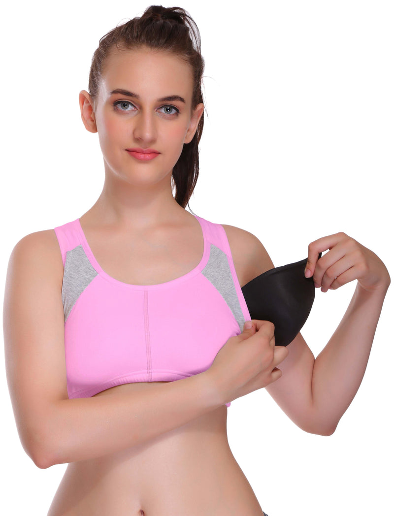 Buy Eve's Beauty Women Red XXL Cotton Padded (removable Pad) Sports Bra (XXL)  Online at Best Prices in India - JioMart.
