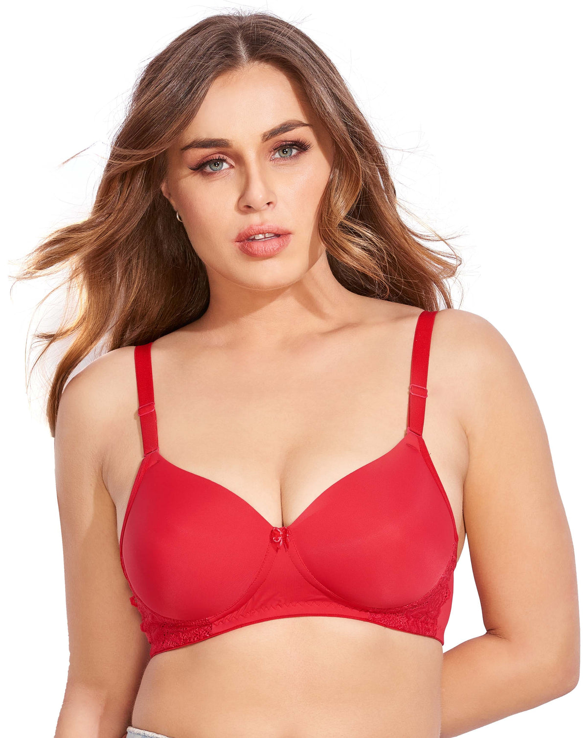LacyLuxe Seamless Padded Bra Women Full Coverage Lightly Padded