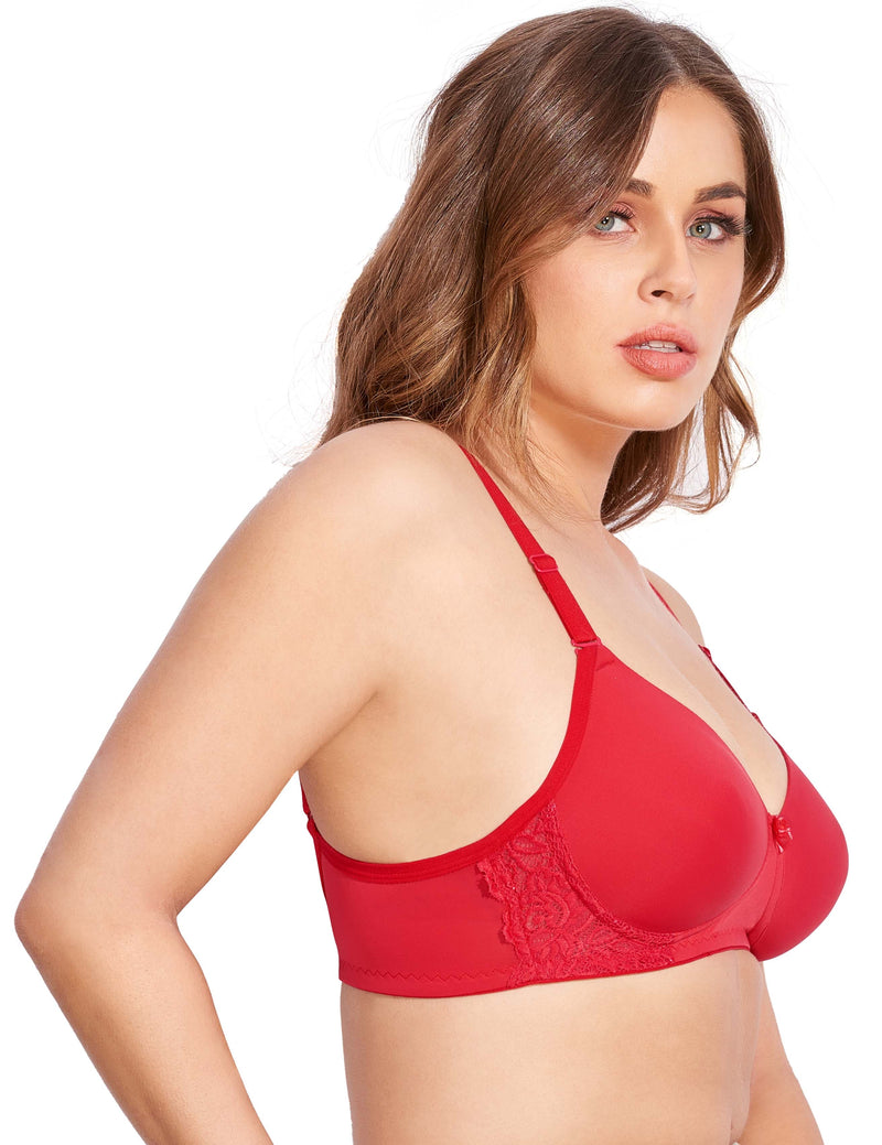 LacyLuxe Seamless Padded Bra Women Full Coverage Lightly Padded Bra Eves Beauty