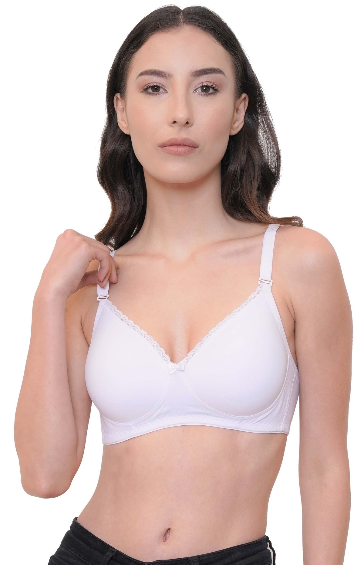 Buy Bralux Plus Size Women's C-Cup Non-Padded Non-Wired T-Shirt Bra, Tohfa  - White 32C at