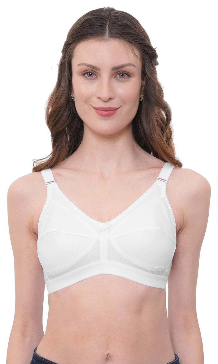 Buy Eve's Beauty Women White 34B Seamless Soft Cup Non Padded Bra (34B)  Online at Best Prices in India - JioMart.
